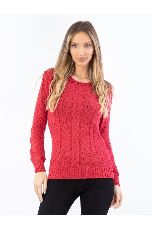 Pulover Dama Kierra Rosu, marime universala