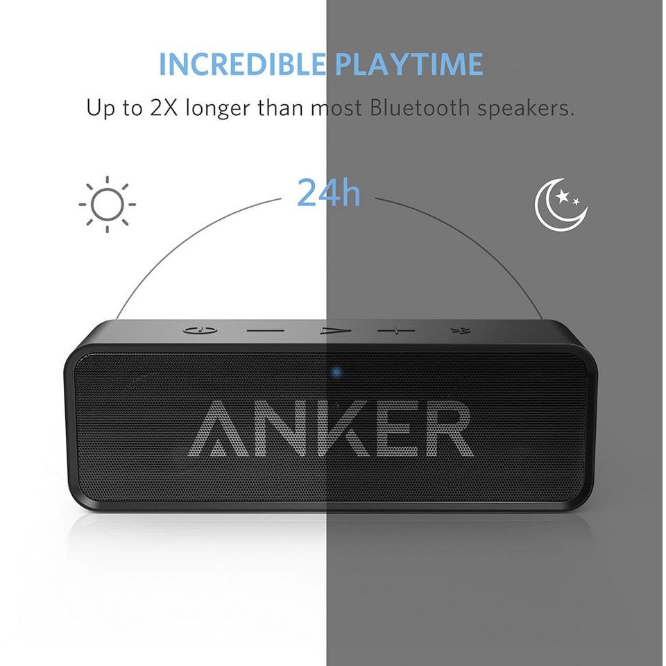 Преносима колонка Anker SoundCore Bluetooth ,черен - eMAG.bg