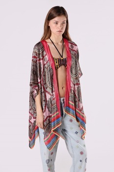 Poncho Desigual 19SAWFA1, Multicolor, One Size Poncho Desigual 19SAWFA1, Multicolor, One Size