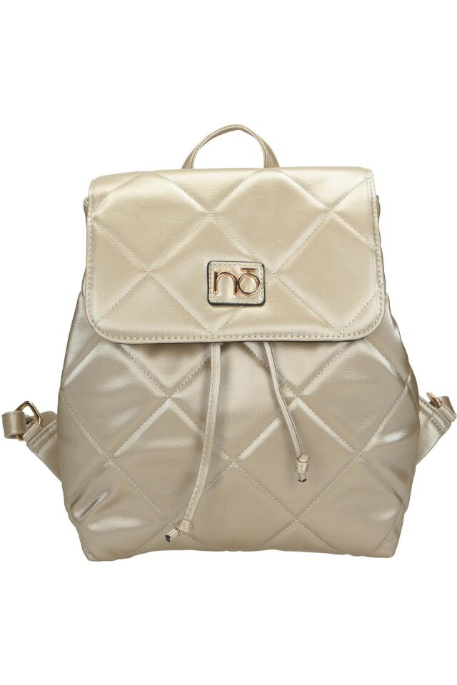 Geanta de spate Nobo, Piele ecologica, 28 x 37 x 14 cm, Auriu