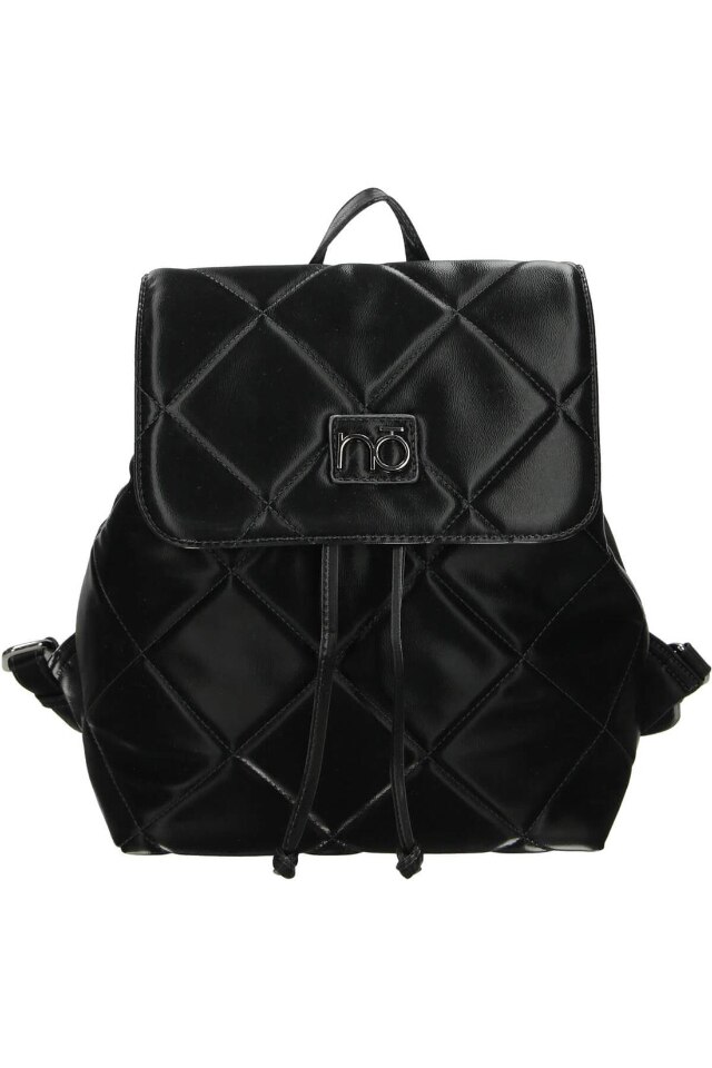 Geanta de spate Nobo, Piele ecologica, 28 x 37 x 14 cm, Negru