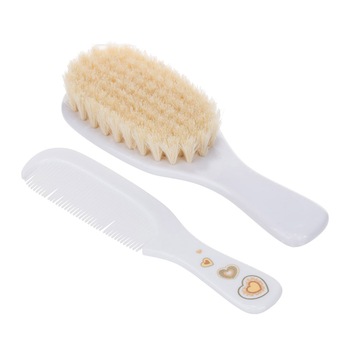 Set 2 piese perie si pieptan Canpol Babies 7/406ALB, Alb Set 2 piese perie si pieptan Canpol Babies 7/406ALB, Alb