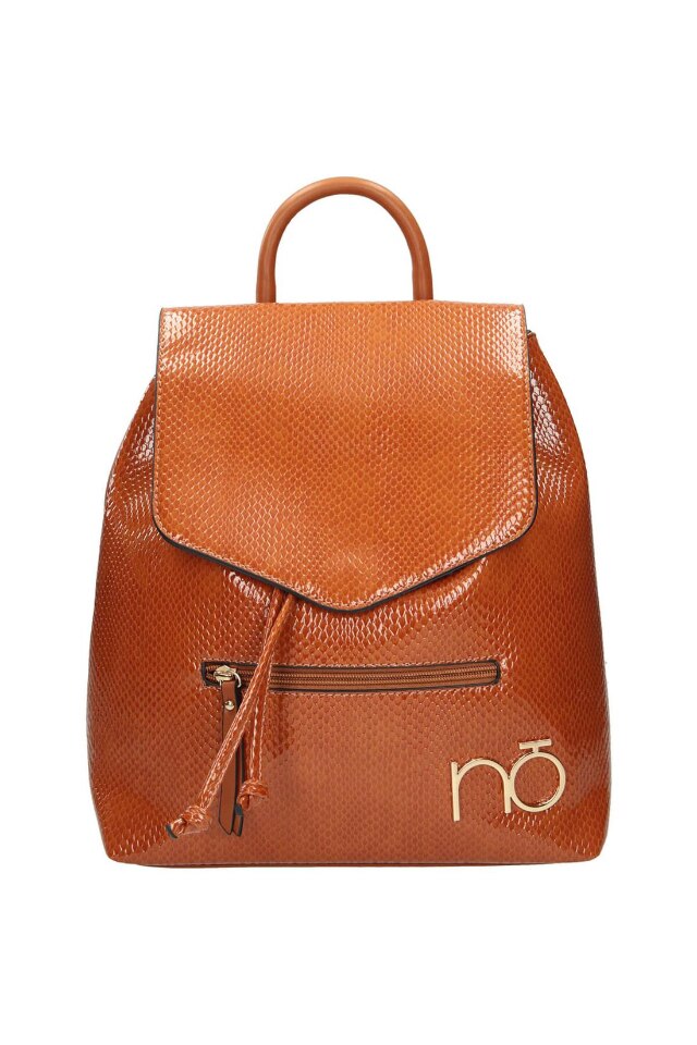 Geanta de spate Nobo, Piele ecologica, 30 x 35 x 13 cm, Maro