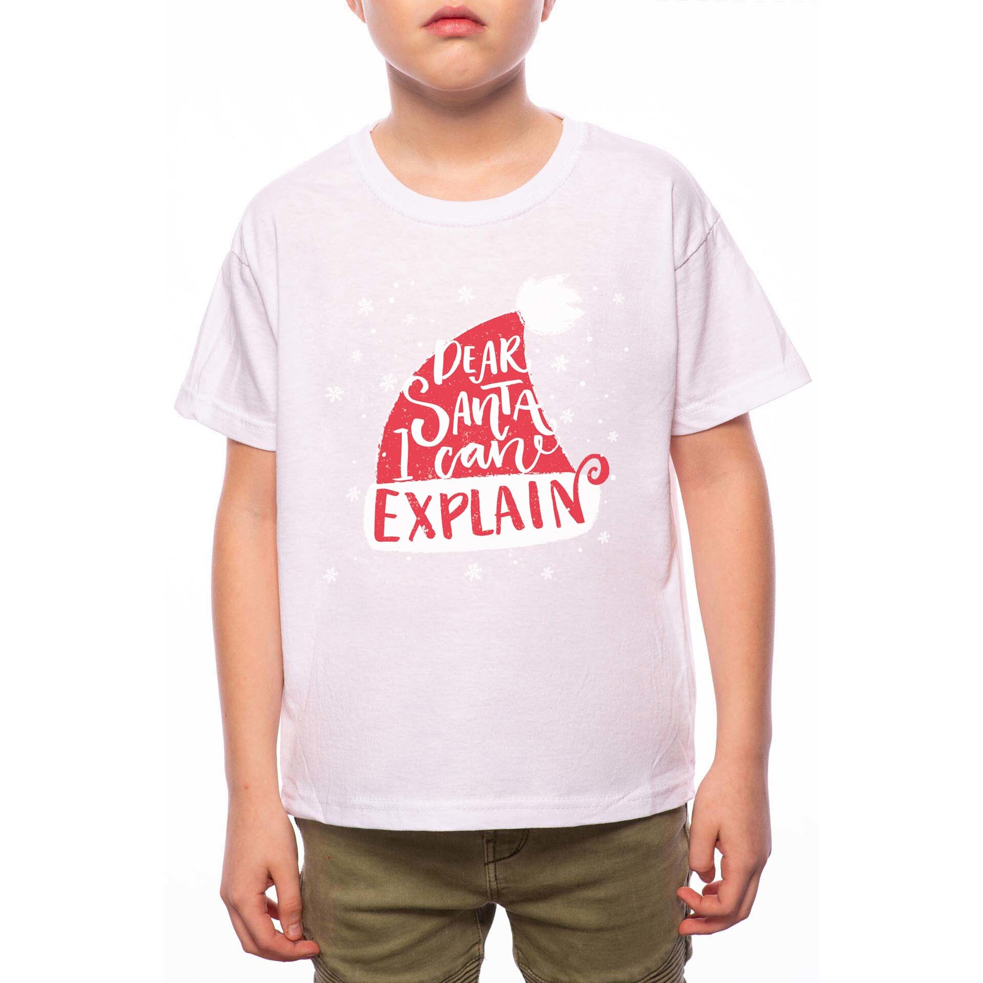 Tricou Baiat, Dear Santa, 100% Bumbac, G168, Alb