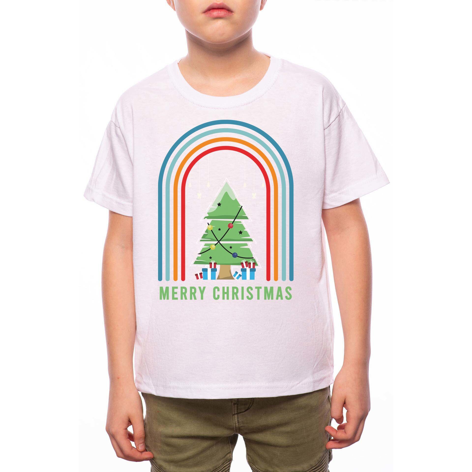 Tricou Baiat, Merry Christmas, 100% Bumbac, A171, Alb
