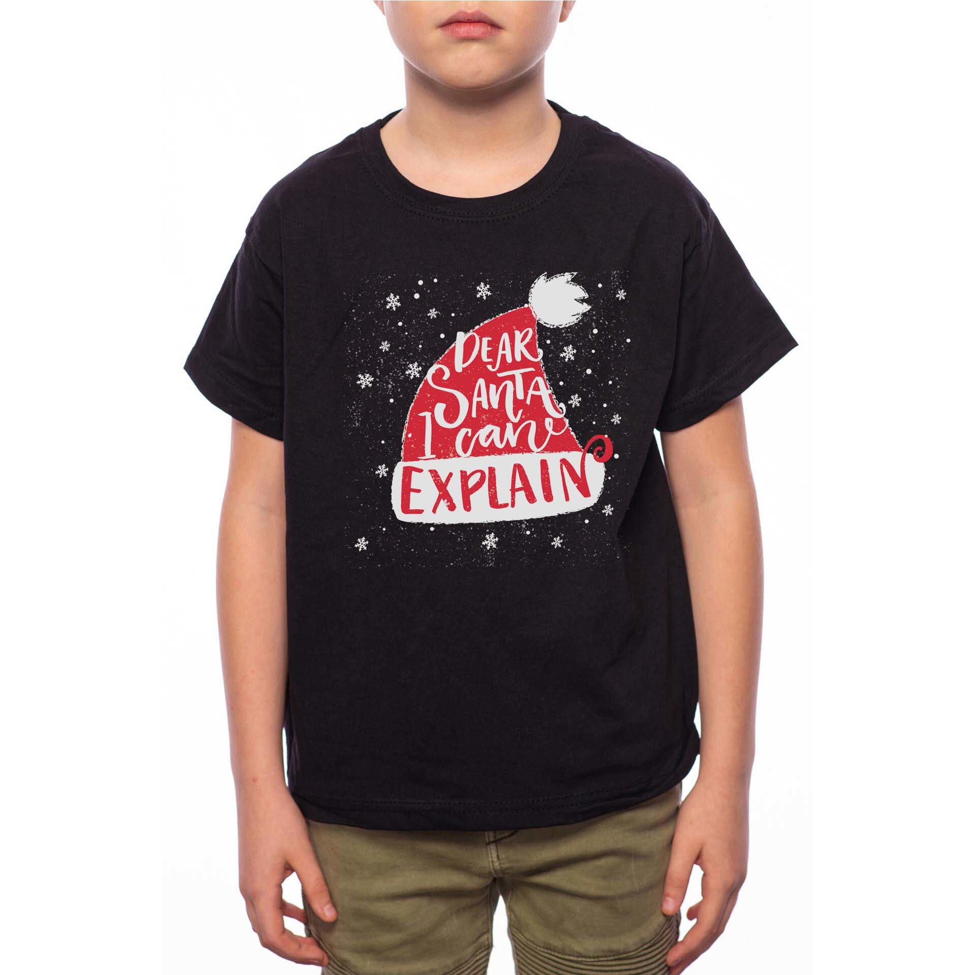 Tricou Baiat, Dear Santa, 100% Bumbac, G168, Negru