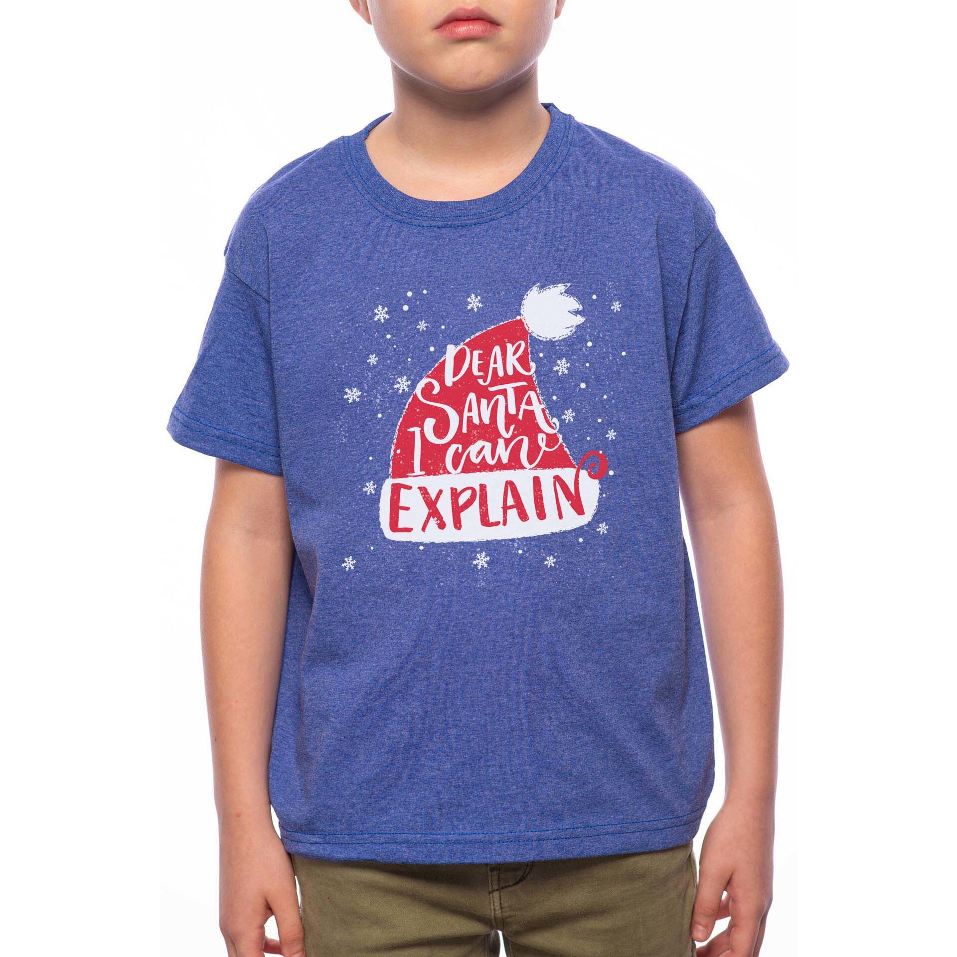 Tricou Baiat, Dear Santa, 100% Bumbac, G168, Albastru