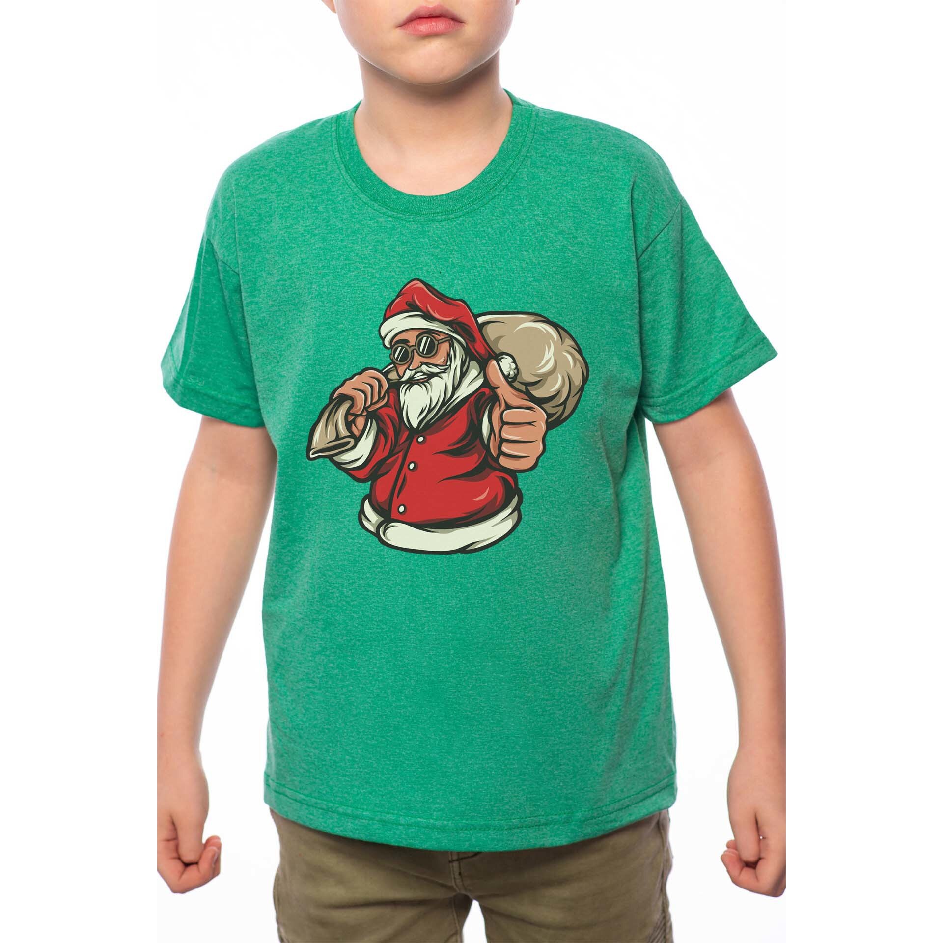 Tricou Baiat, Santa's Bag, 100% Bumbac, G176, Verde
