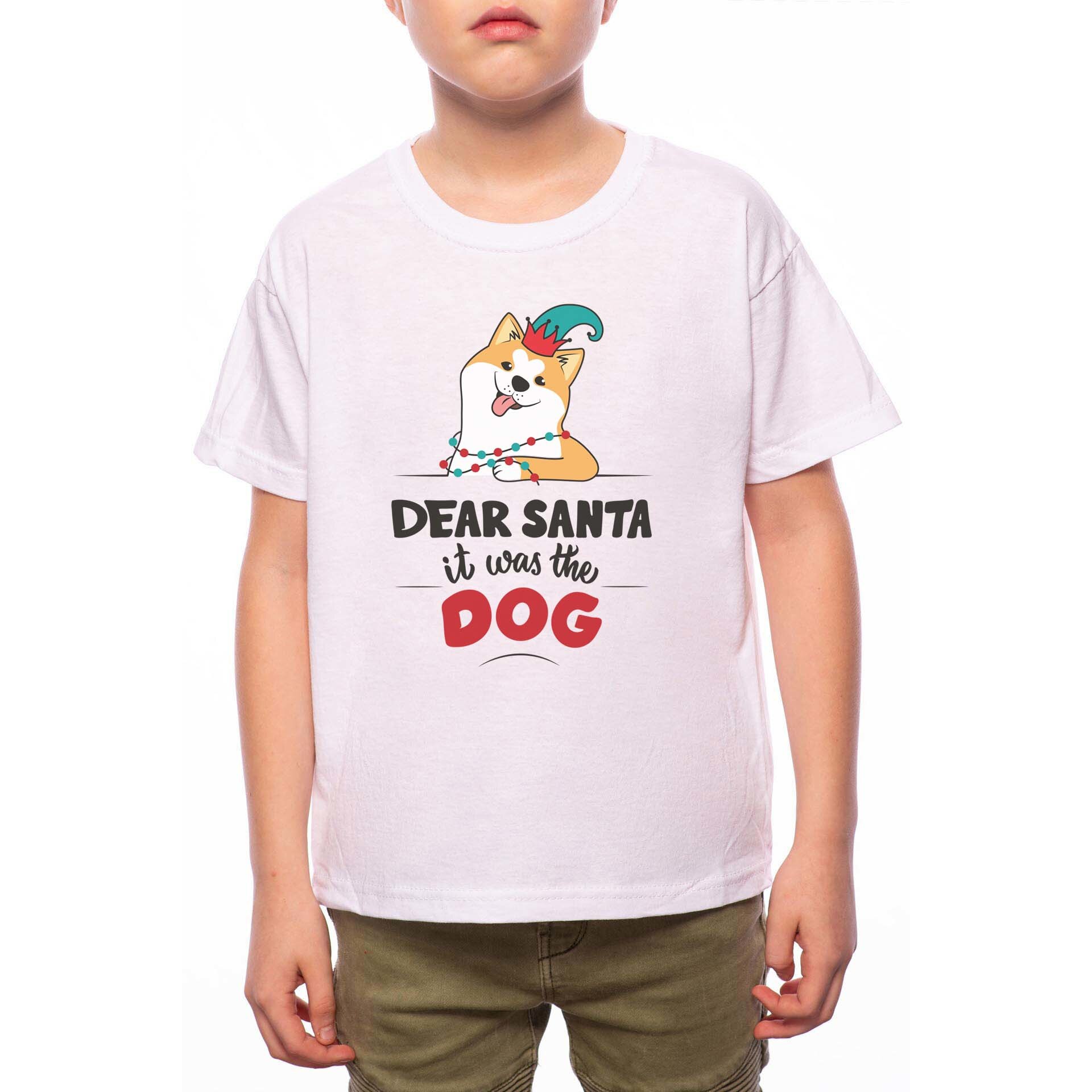 Tricou Baiat, It Was The Dog, 100% Bumbac, G177, Alb