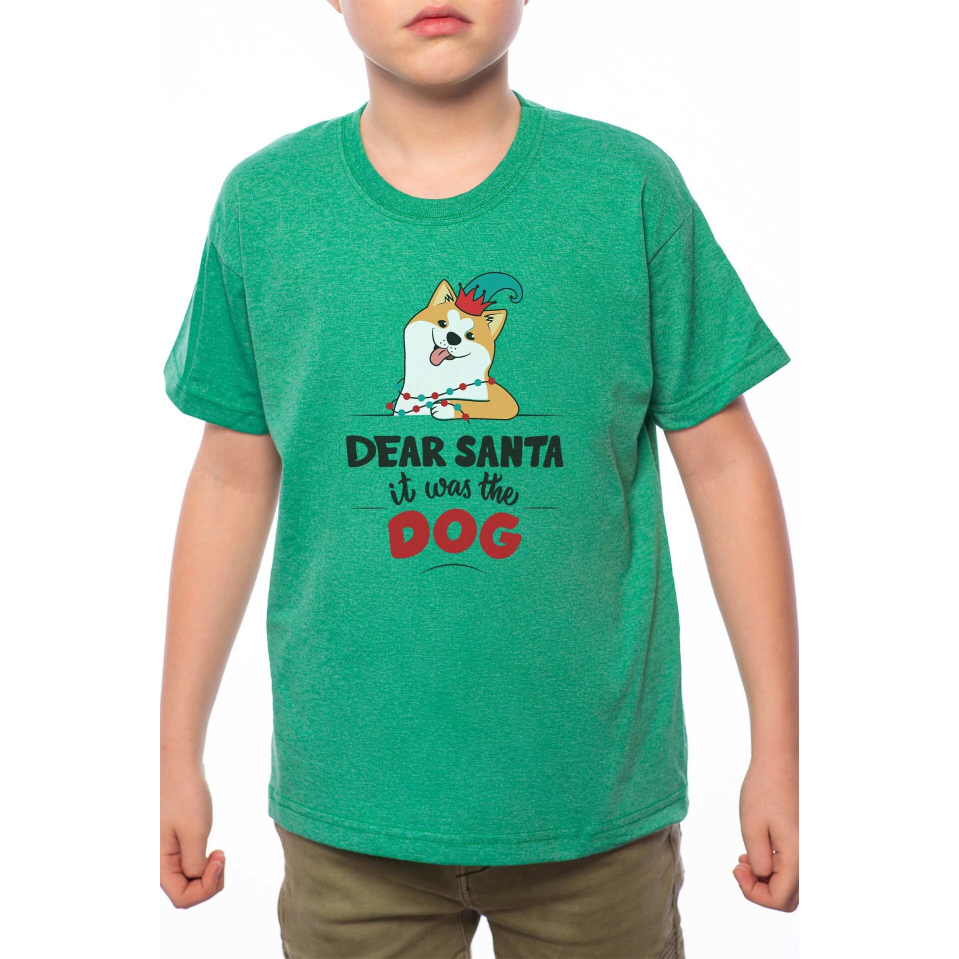 Tricou Baiat, It Was The Dog, 100% Bumbac, G177, Verde