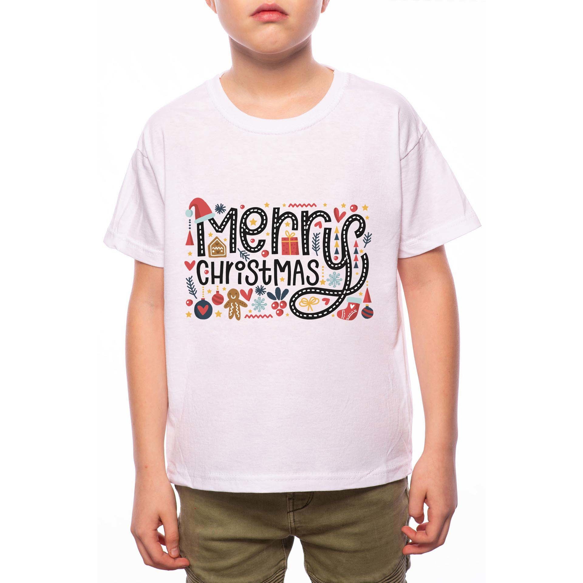 Tricou Baiat, Christmas Gifts, 100% Bumbac, A186, Alb