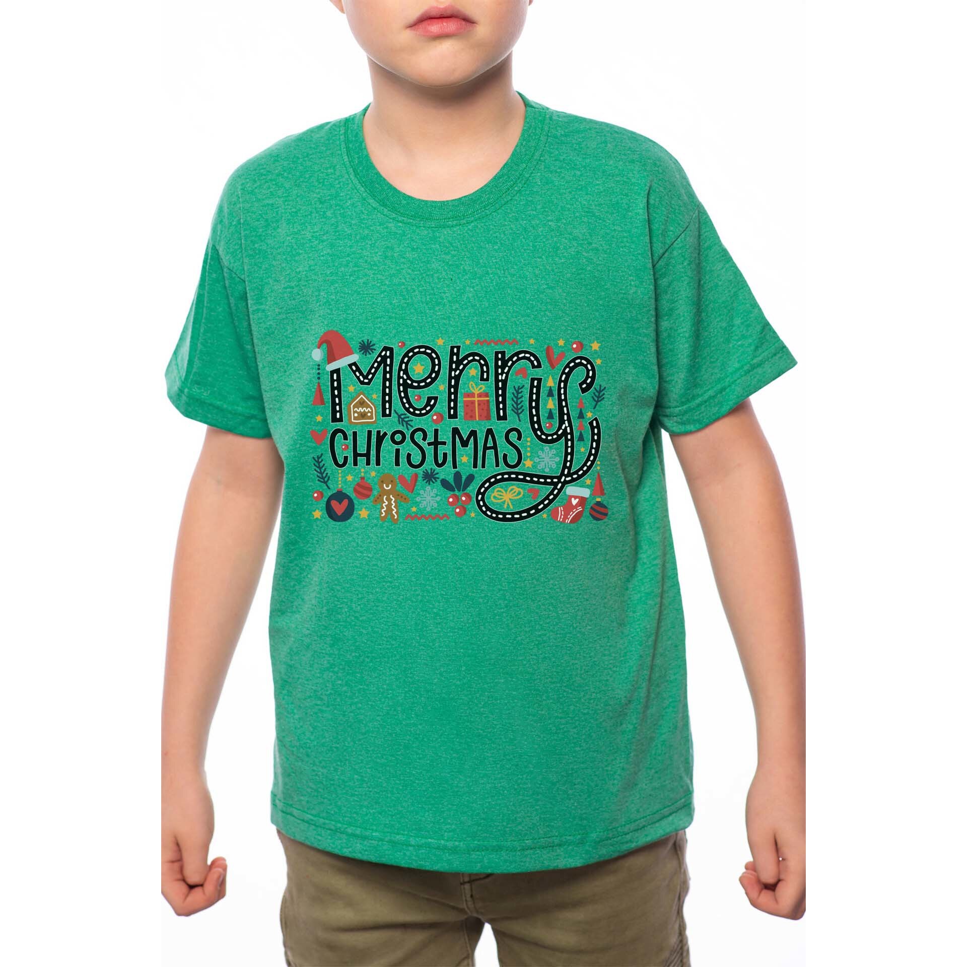 Tricou Baiat, Christmas Gifts, 100% Bumbac, A186, Verde