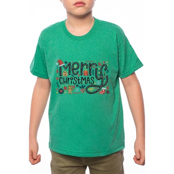 Tricou Baiat, Christmas Gifts, 100% Bumbac, A186, Verde Tricou Baiat, Christmas Gifts, 100% Bumbac, A186, Verde