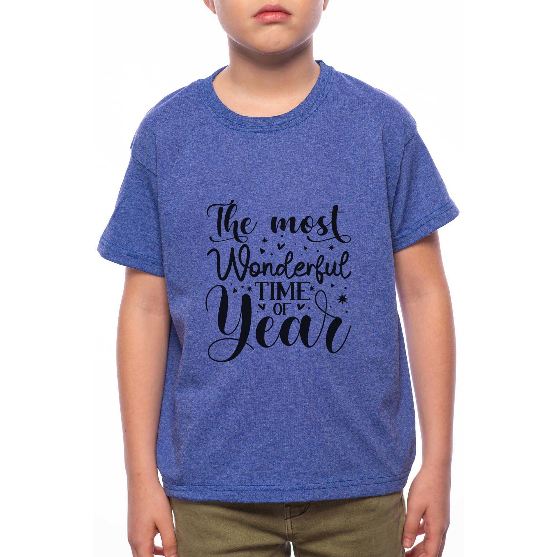 Tricou Baiat, The Most Wonderful Time Of Year, 100% Bumbac, B195, Albastru