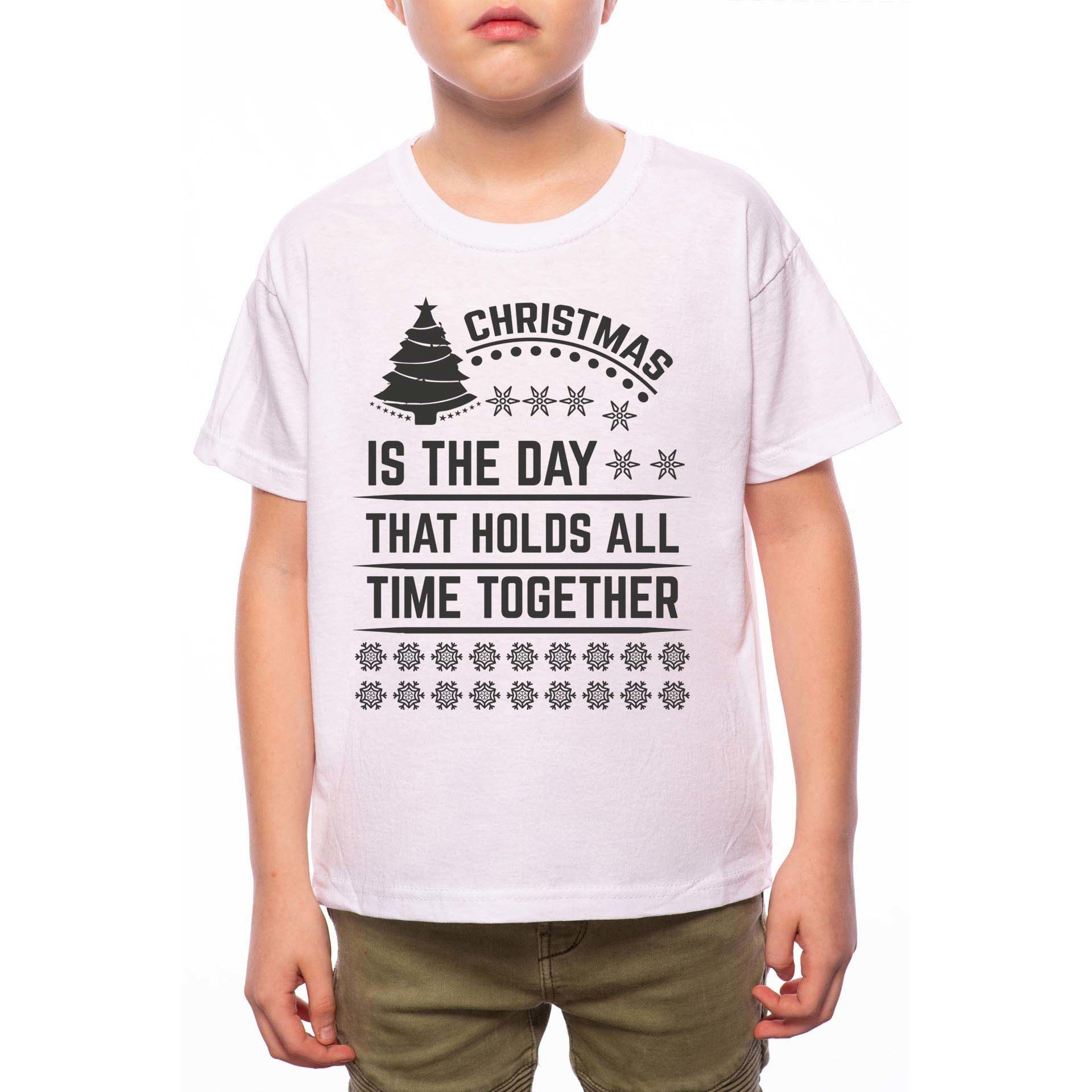 Tricou Baiat, Time Together, 100% Bumbac, B196, Alb