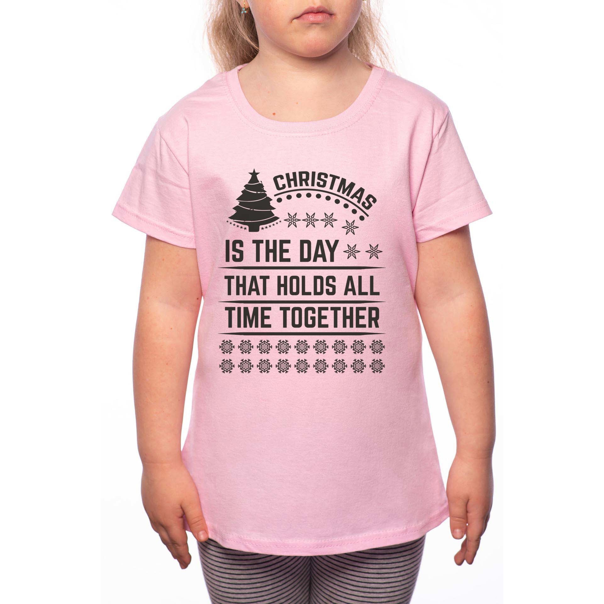 Tricou Fetita, Time Together, 100% Bumbac, P196, Roz