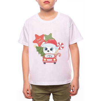 Tricou Baiat, Polar Bear, 100% Bumbac, W199, Alb Tricou Baiat, Polar Bear, 100% Bumbac, W199, Alb