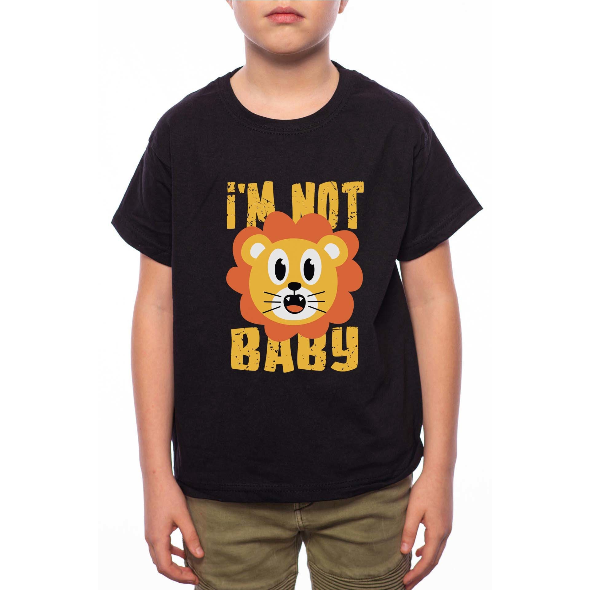 Tricou Baiat, I'm Not Baby, 100% Bumbac, B208, Negru