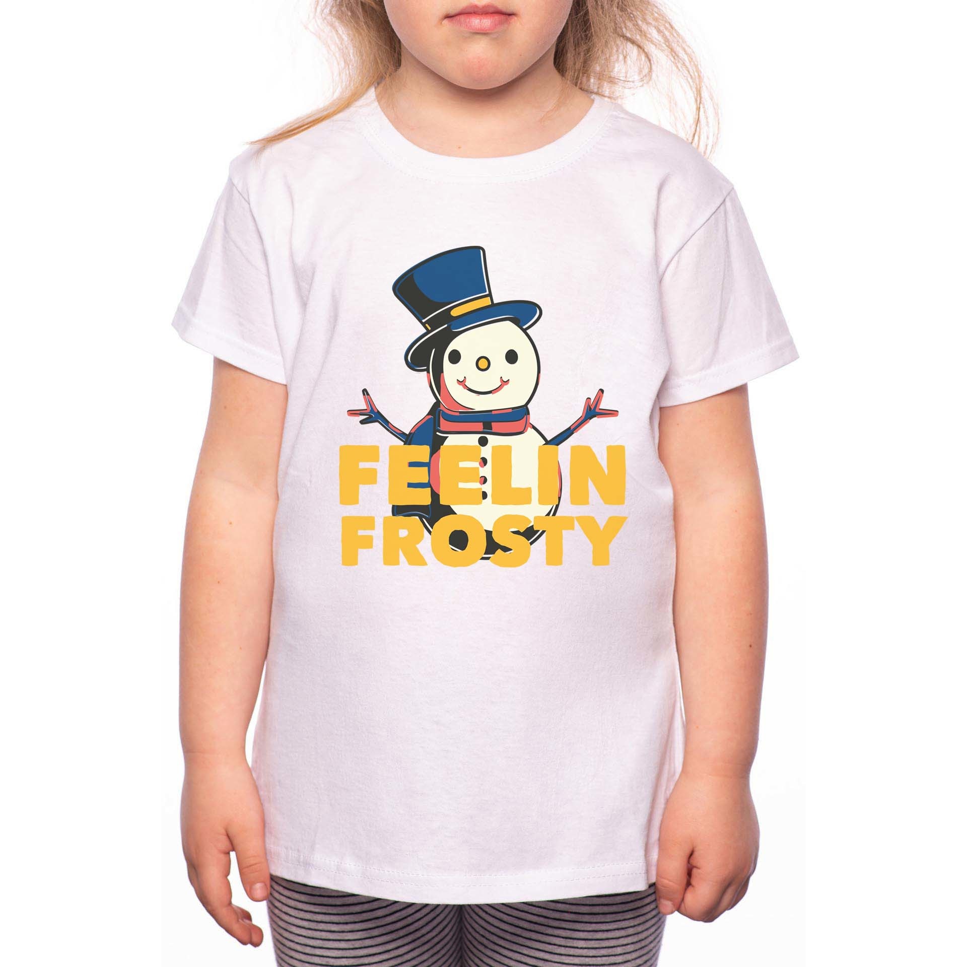 Tricou Fetita, Feelin' Frosty, 100% Bumbac, P215, Alb