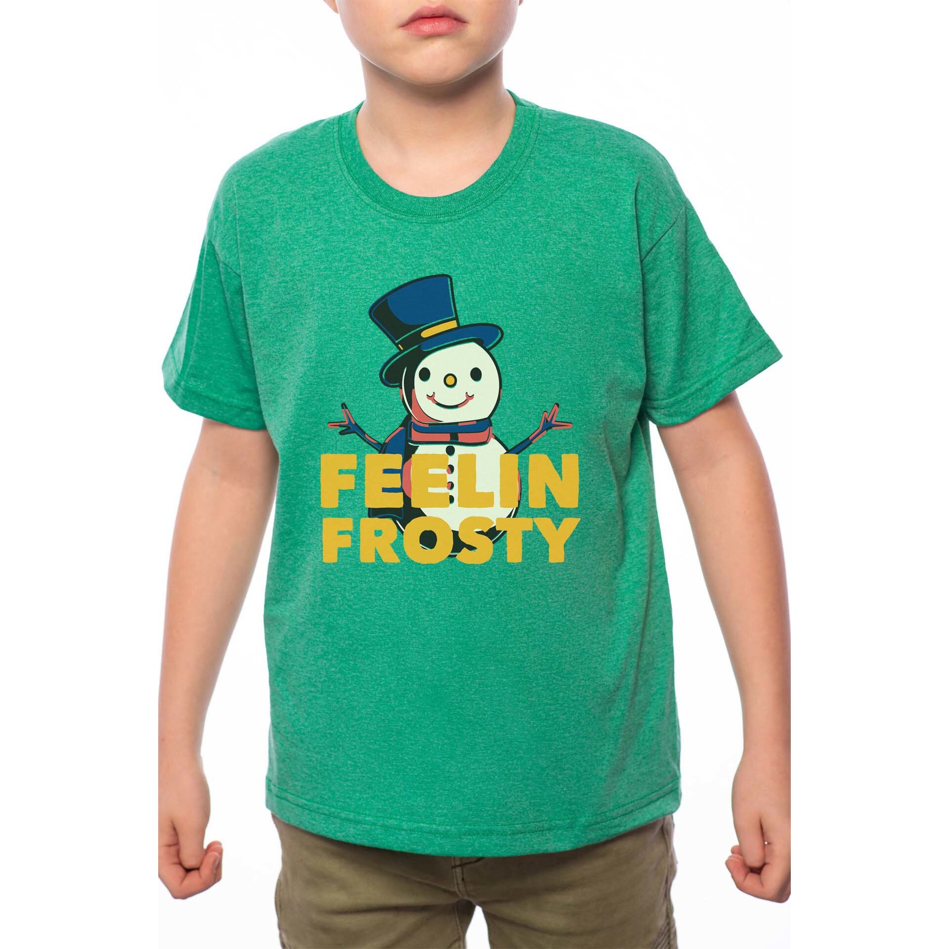 Tricou Baiat, Feelin' Frosty, 100% Bumbac, G215, Verde