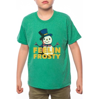 Tricou Baiat, Feelin' Frosty, 100% Bumbac, G215, Verde Tricou Baiat, Feelin' Frosty, 100% Bumbac, G215, Verde