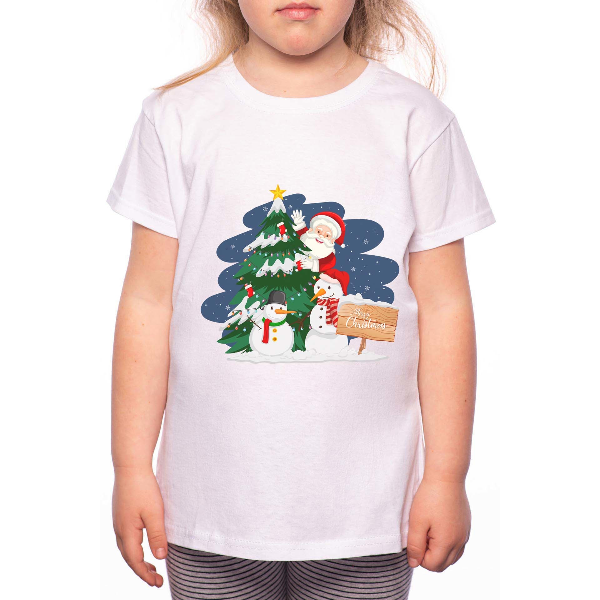 Tricou Fetita, Christmas Peparation, 100% Bumbac, P223, Alb