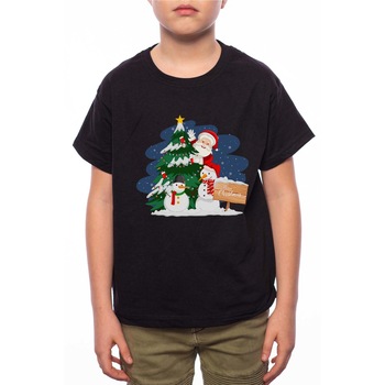 Tricou Baiat, Christmas Peparation, 100% Bumbac, G223, Negru Tricou Baiat, Christmas Peparation, 100% Bumbac, G223, Negru