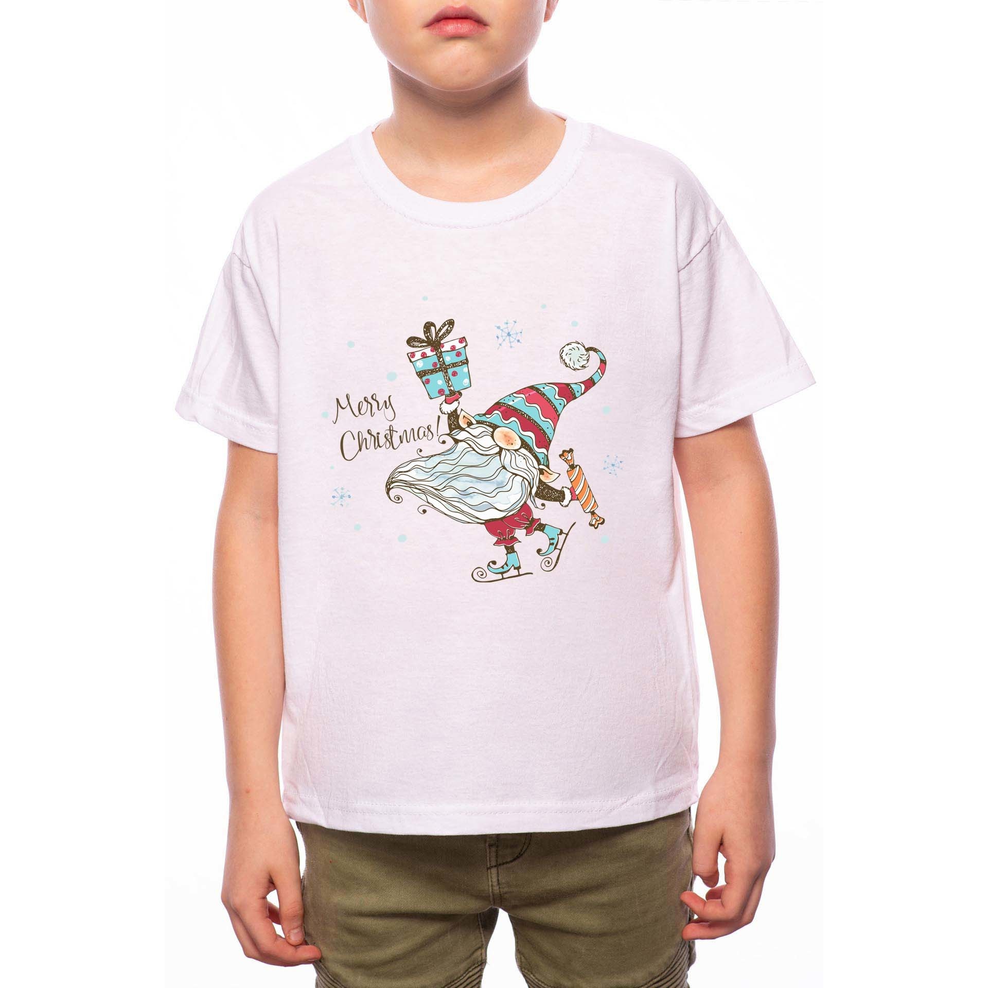 Tricou Baiat, Skater Dwarf, 100% Bumbac, A224, Alb