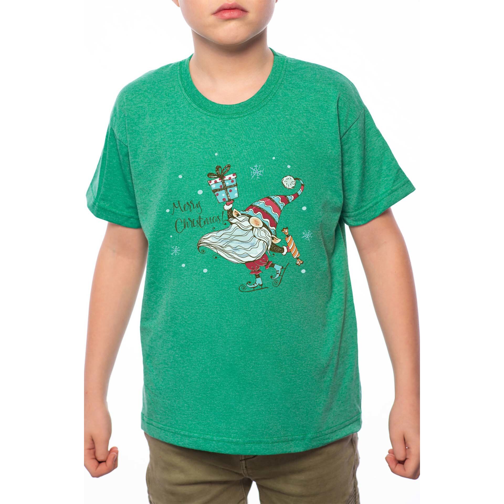 Tricou Baiat, Skater Dwarf, 100% Bumbac, A224, Verde