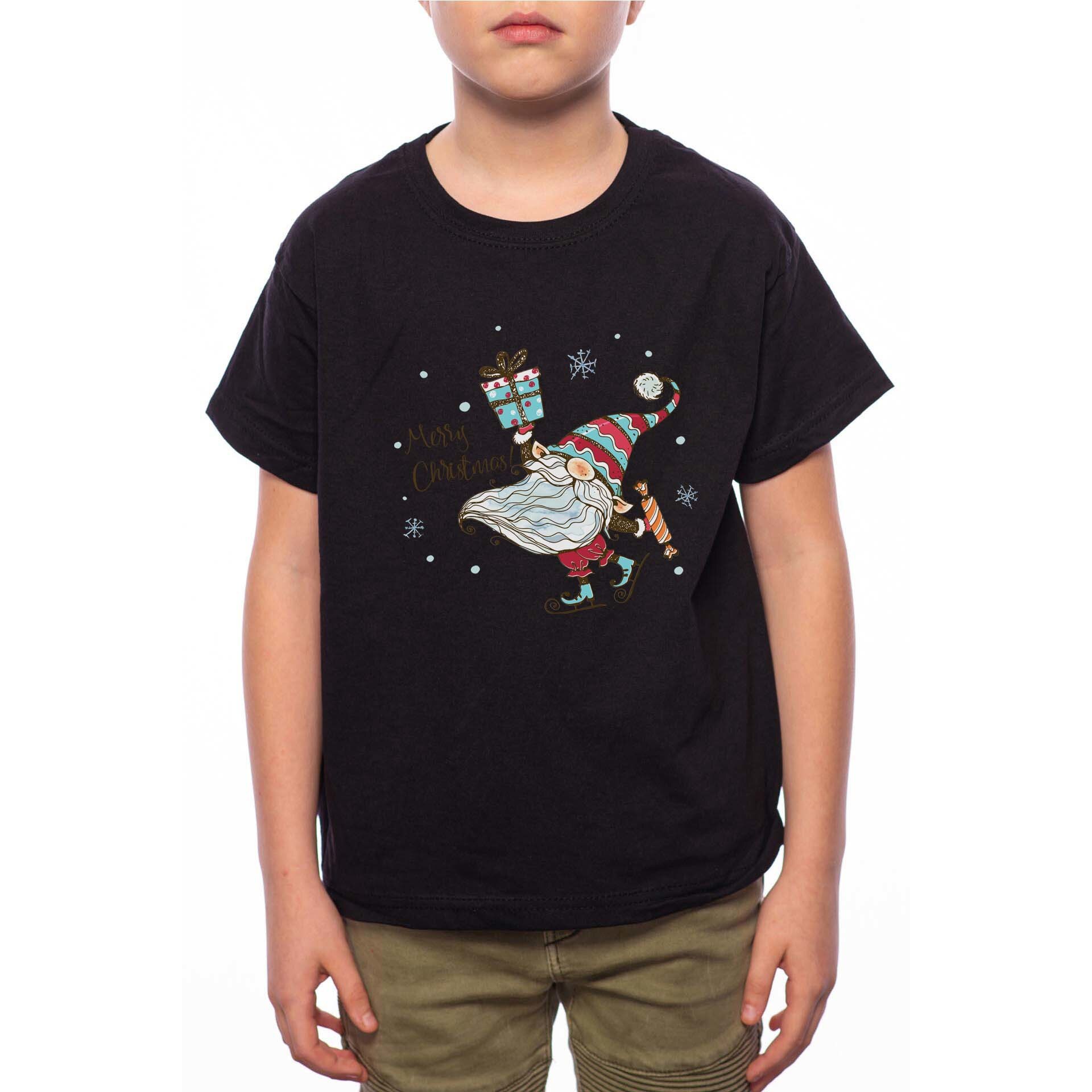 Tricou Baiat, Skater Dwarf, 100% Bumbac, A224, Negru