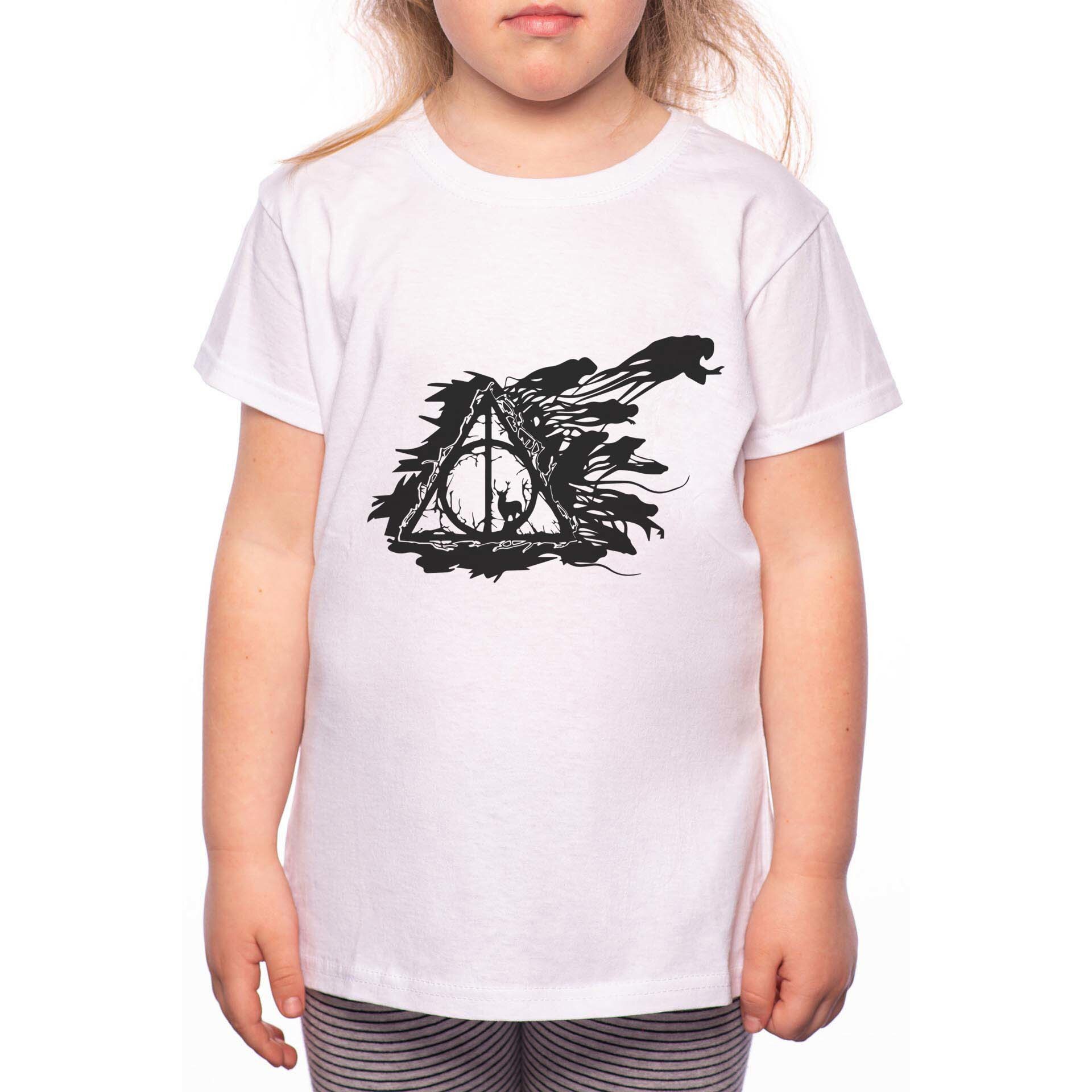 Tricou Fetita, Harry Potter - Deathly Hallows Harry Potter, 100% Bumbac, P228, Alb