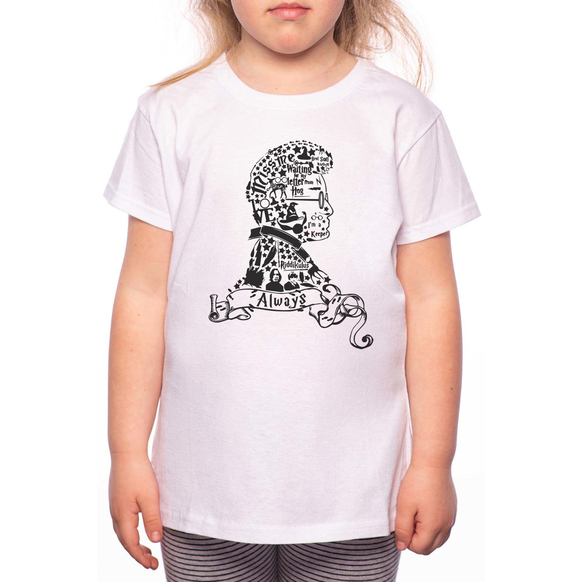 Tricou Fetita, Harry Potter Face, 100% Bumbac, W229, Alb