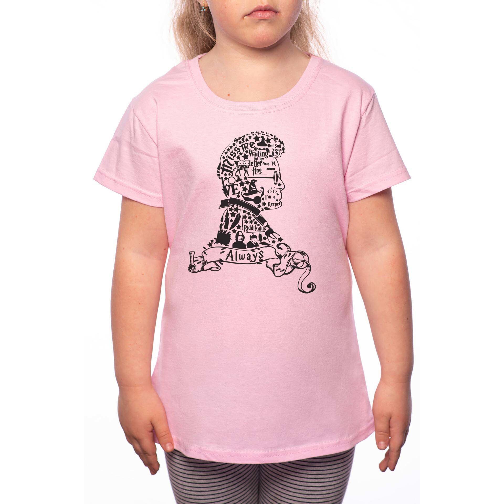 Tricou Fetita, Harry Potter Face, 100% Bumbac, W229, Roz