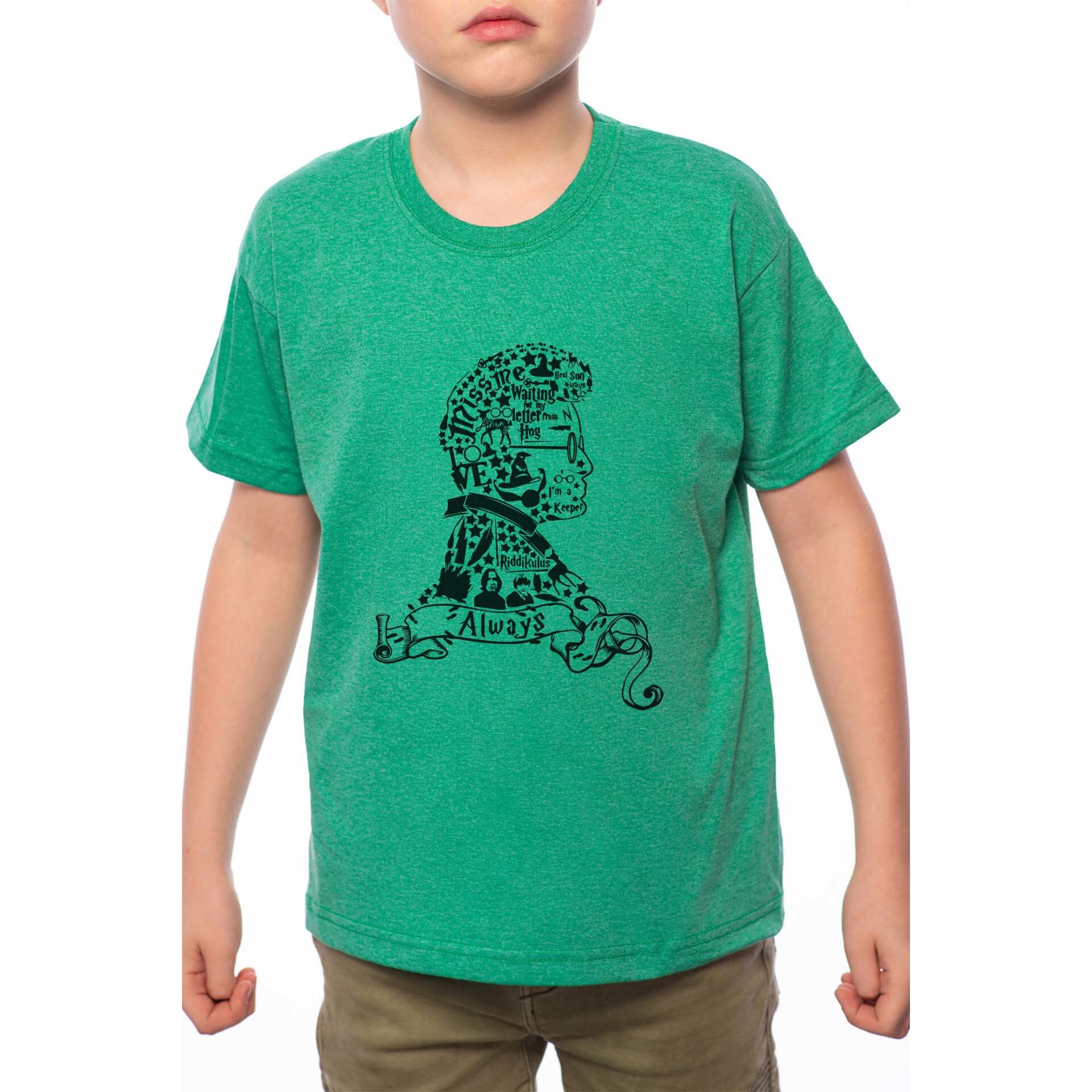 Tricou Baiat, Harry Potter Face, 100% Bumbac, A229, Verde