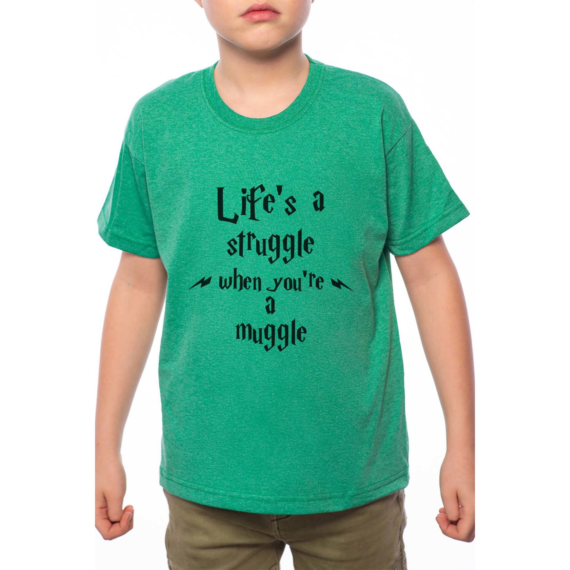 Tricou Baiat, Life Is A Struggle, 100% Bumbac, G231, Verde