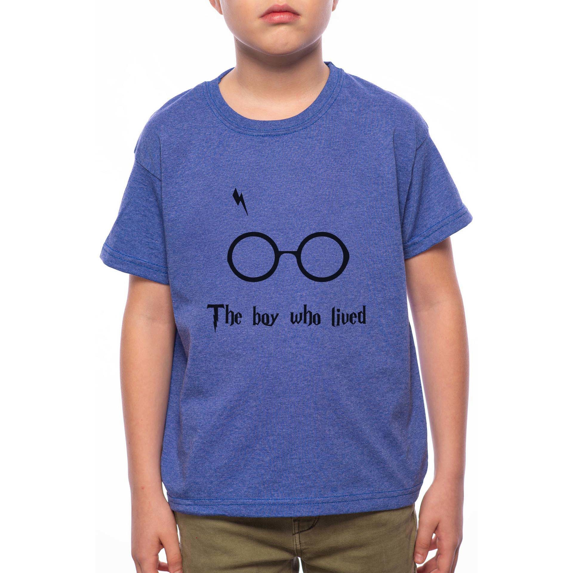 Tricou Baiat, The Boy Who Lived, 100% Bumbac, W232, Albastru