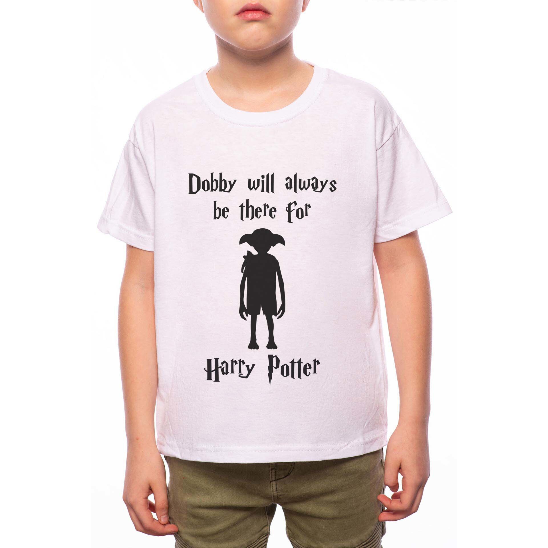 Tricou Baiat, Dobby WIll Always Be There For, 100% Bumbac, G233, Alb