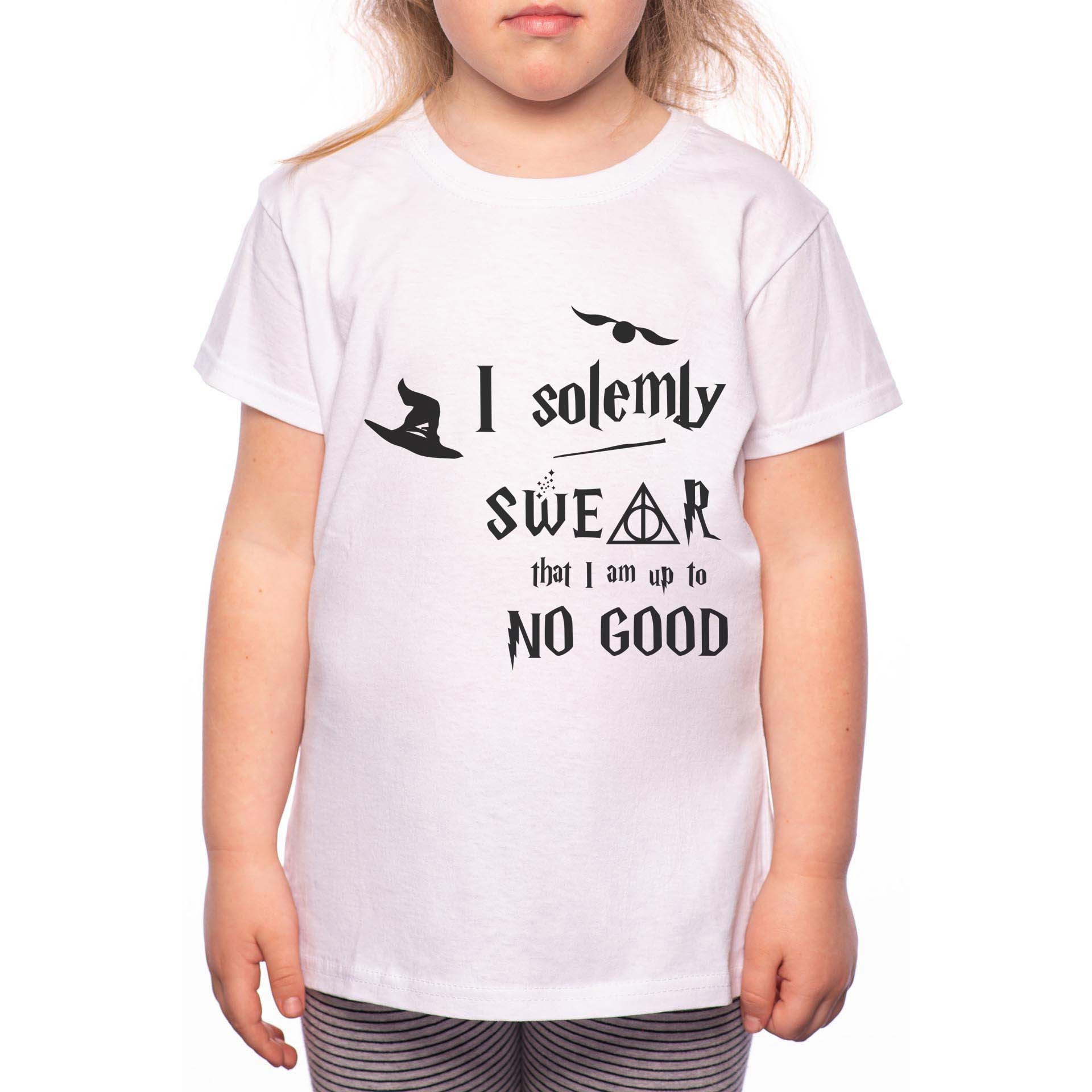 Tricou Fetita, Solemly Swear, 100% Bumbac, R234, Alb