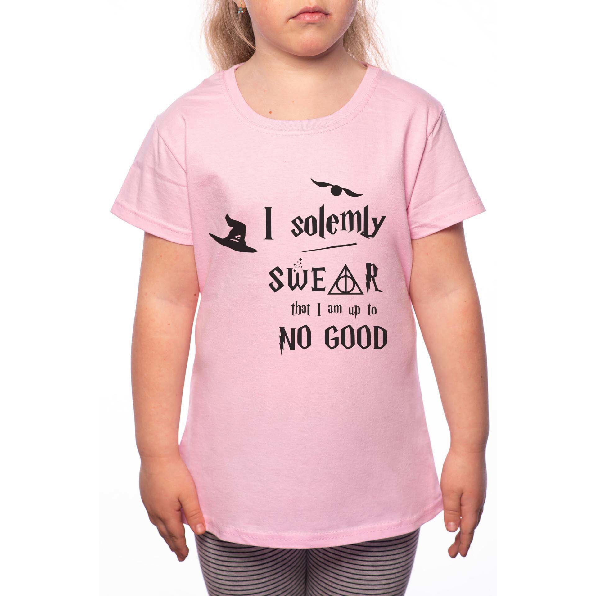Tricou Fetita, Solemly Swear, 100% Bumbac, R234, Roz