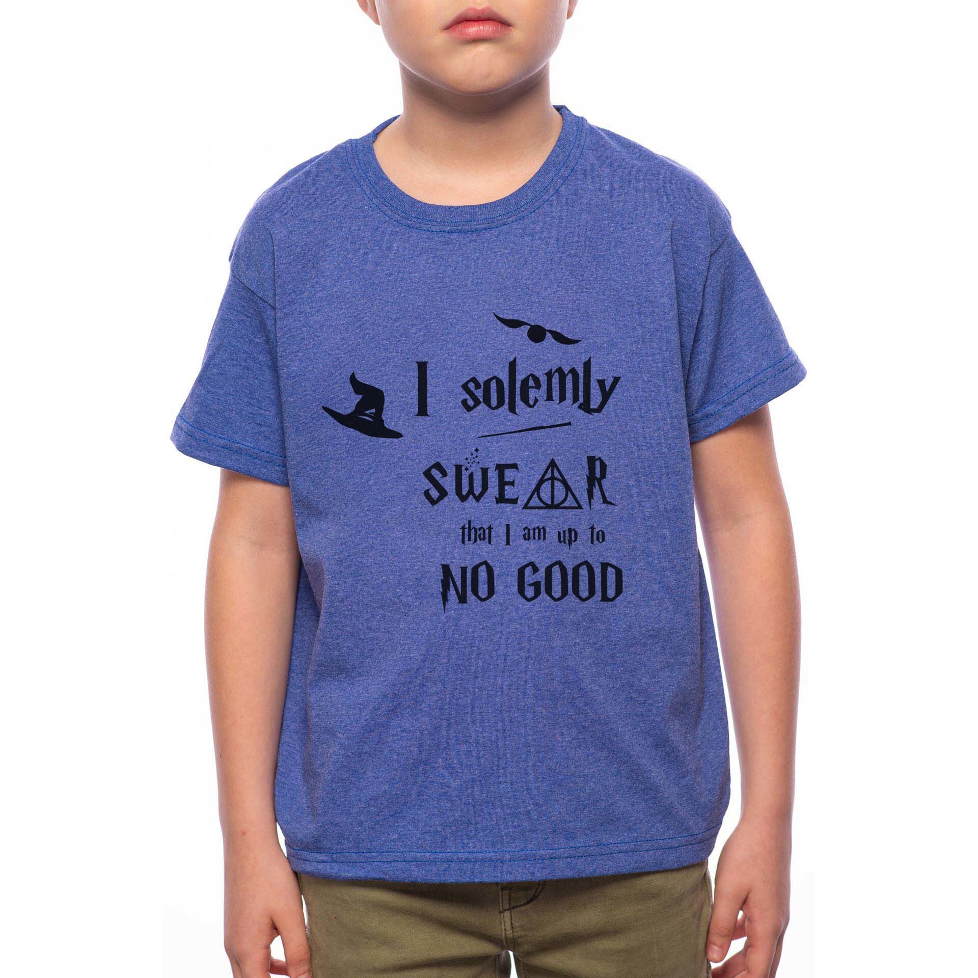 Tricou Baiat, Solemly Swear, 100% Bumbac, G234, Albastru