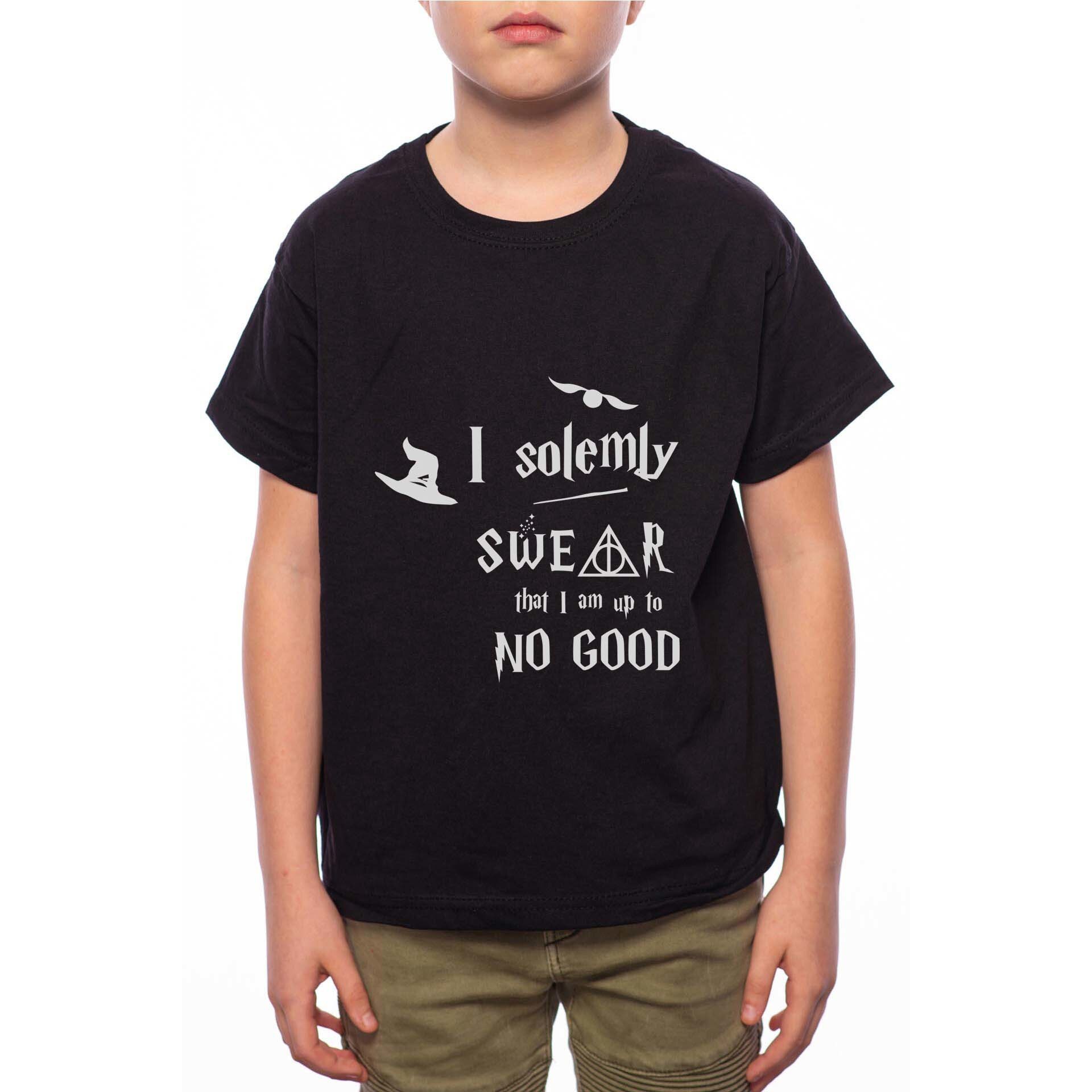 Tricou Baiat, Solemly Swear, 100% Bumbac, G234, Negru