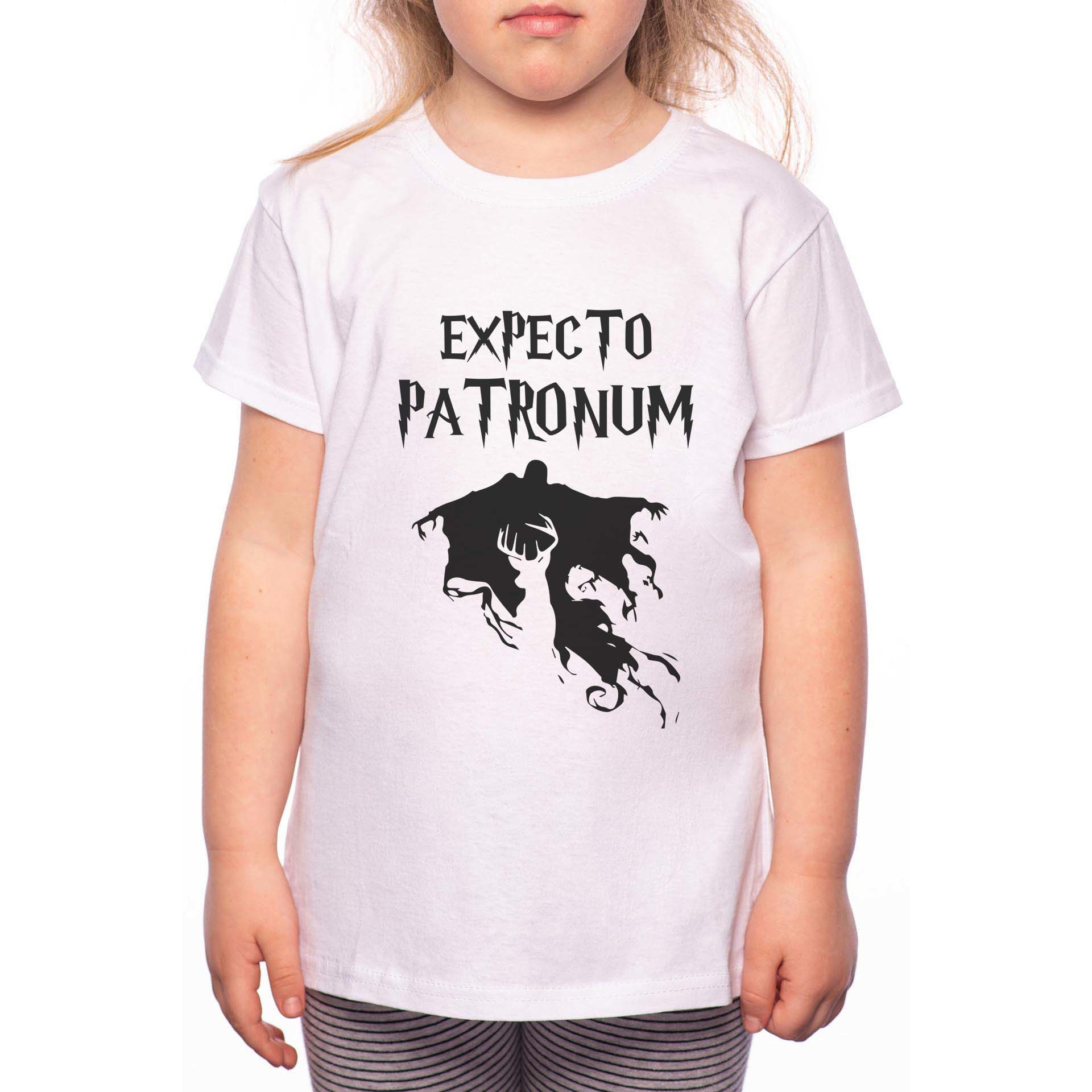 Tricou Fetita, Expecto Patronum, 100% Bumbac, W237, Alb