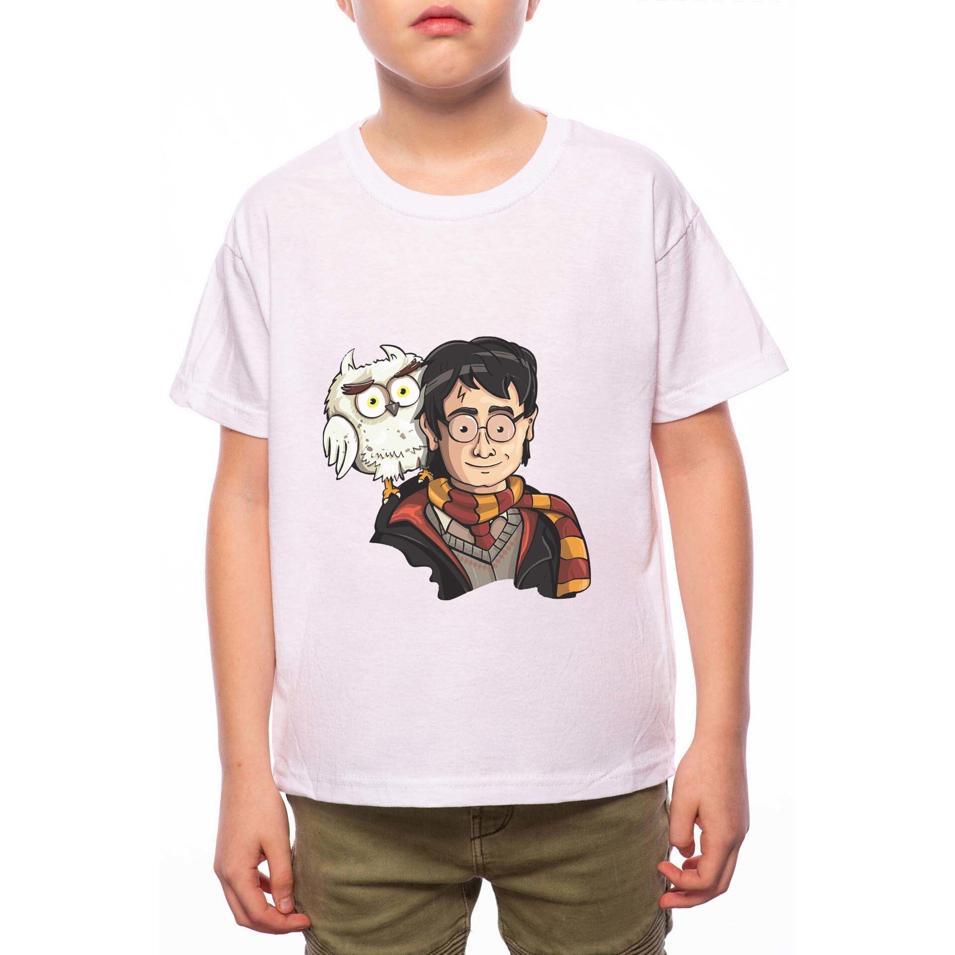 Tricou Baiat, Harry Potter Hogwarts, 100% Bumbac, A242, Alb