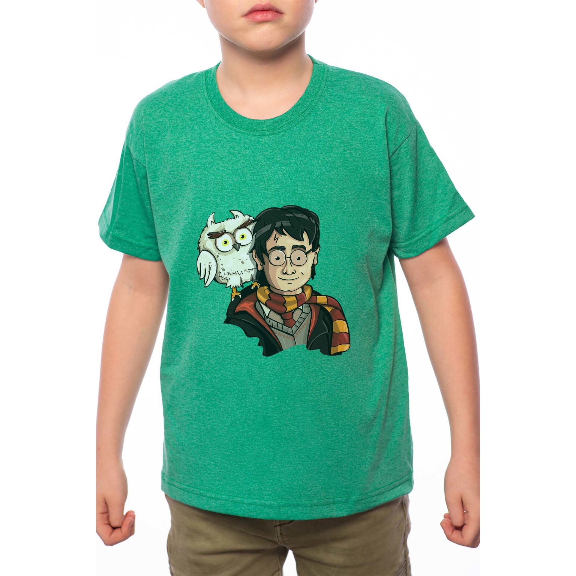 Tricou Baiat, Harry Potter Hogwarts, 100% Bumbac, A242, Verde