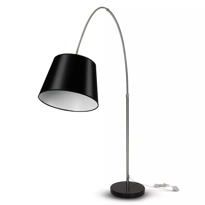 V-TAC LED подова лампа, основа E27, черен абажур