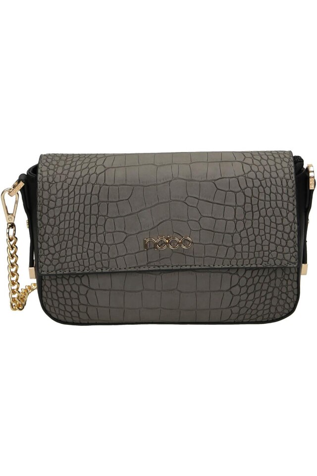 Geanta Nobo, Piele ecologica, 14x23x7.5 cm, Negru
