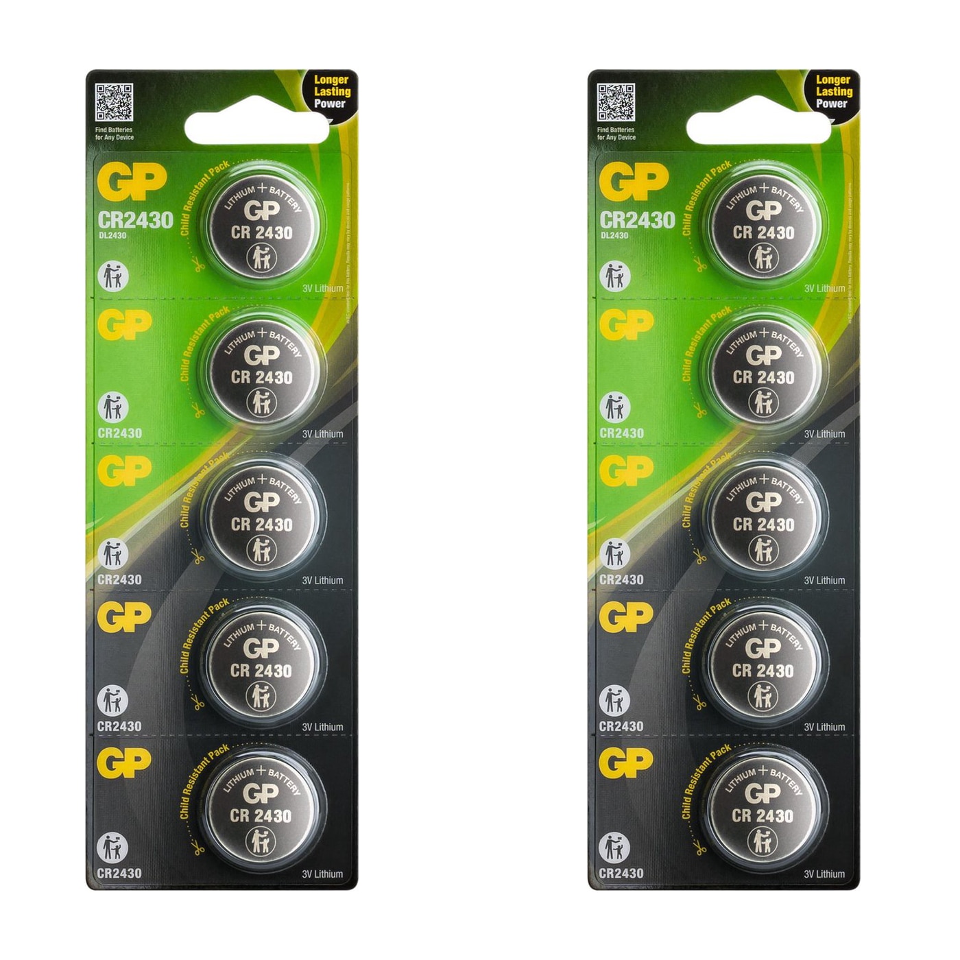 Baterii GP Extra Lithium CR2430 (DL2430), 3.0V, blister 10pcs