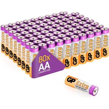 Baterii GP Extra Alkaline AA (LR6), 1.5V, 80pcs Baterii GP Extra Alkaline AA (LR6), 1.5V, 80pcs