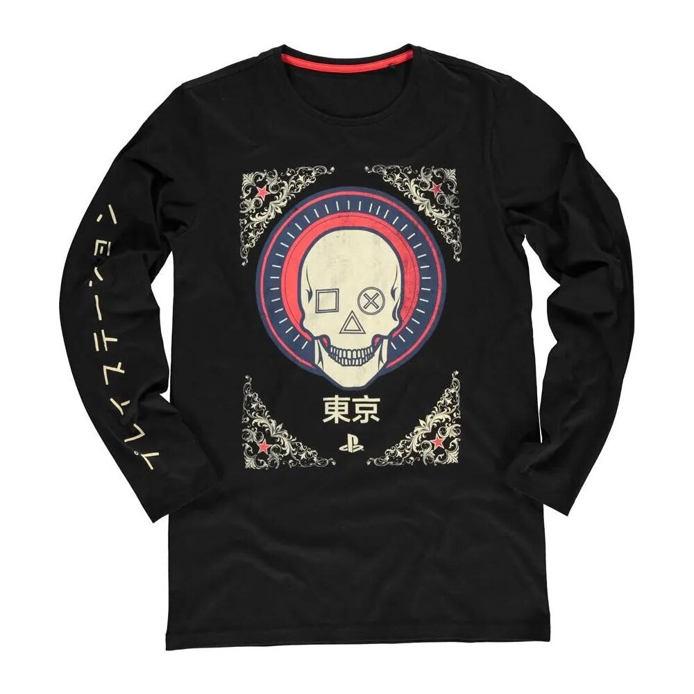 Bluza Playstation - Skull - Longsleeve - XL, Negru