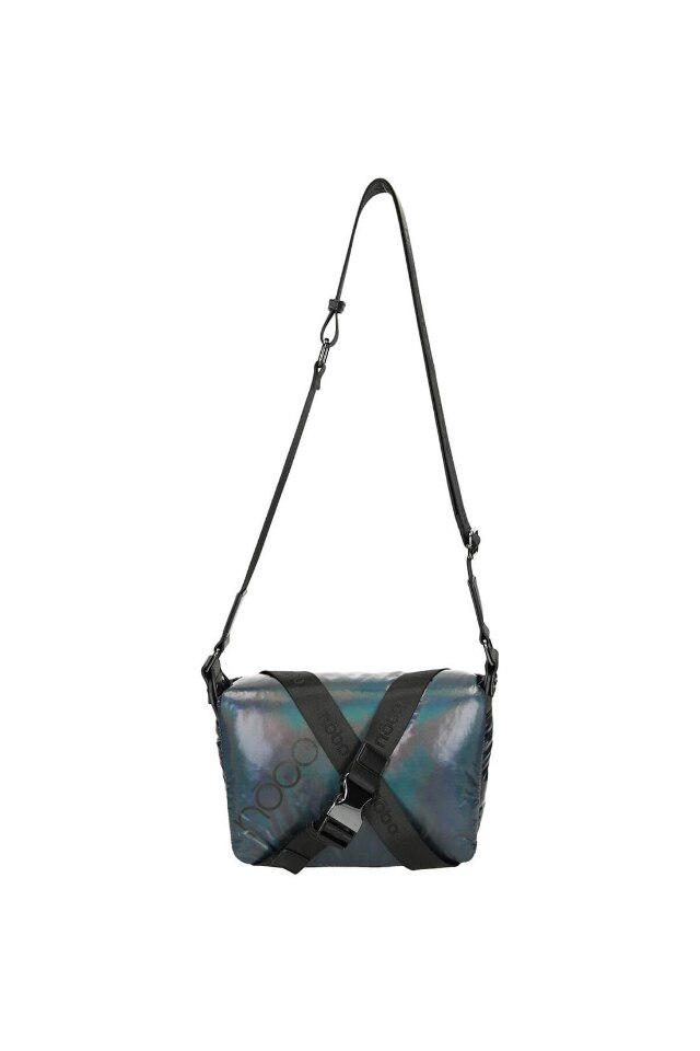 Geanta Nobo, Piele ecologica, 20x26x10 cm, Negru